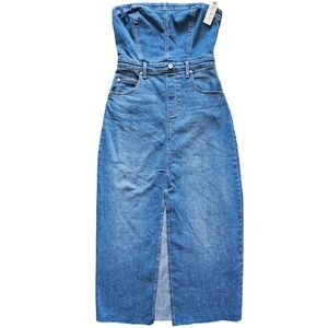 Anthropologie Pilcro Strapless Denim Dress NWT Sz.M